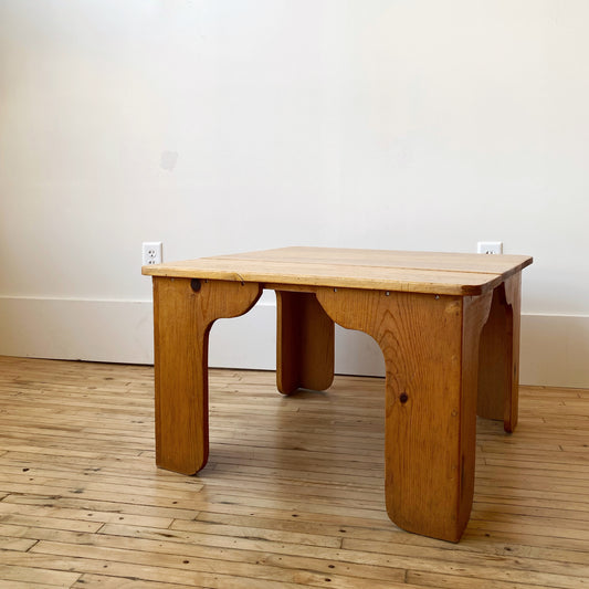 Vintage Handcrafted Folksy Coffee Table