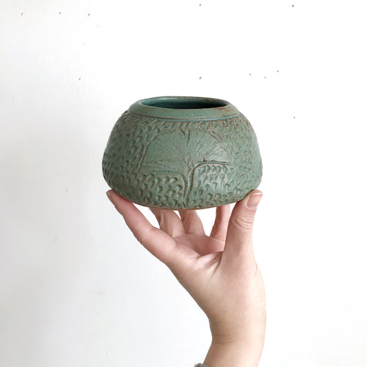 Handcrafted Ginkgo Pottery Vase