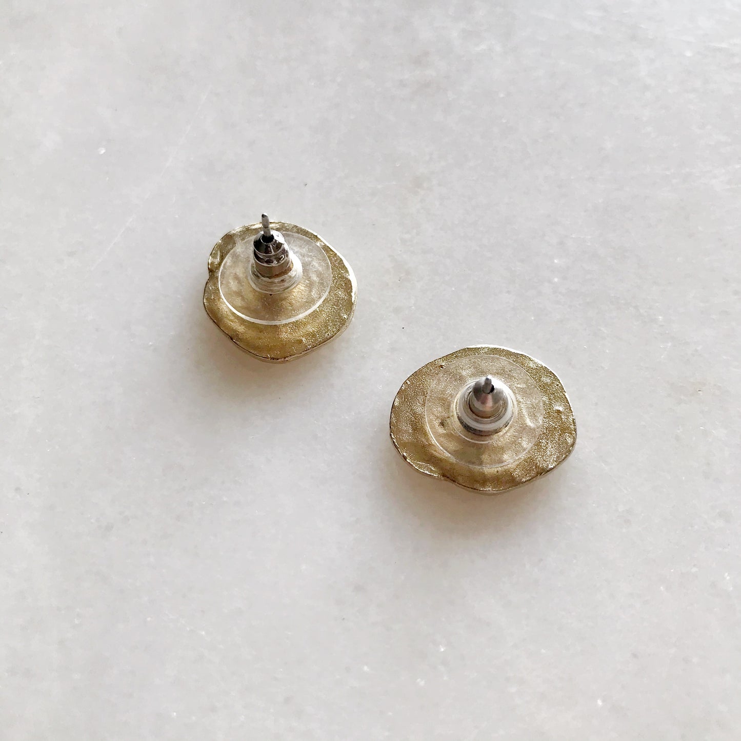 Sculptural Textured Gold Earrings