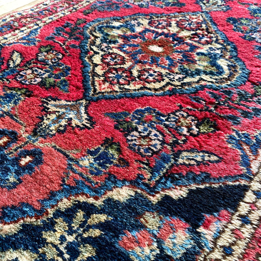 "LULA" Vintage Hand-knotted Persian Rug (2' x 2'11")