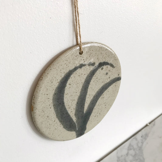 Handcrafted Stoneware Trivet, 7”