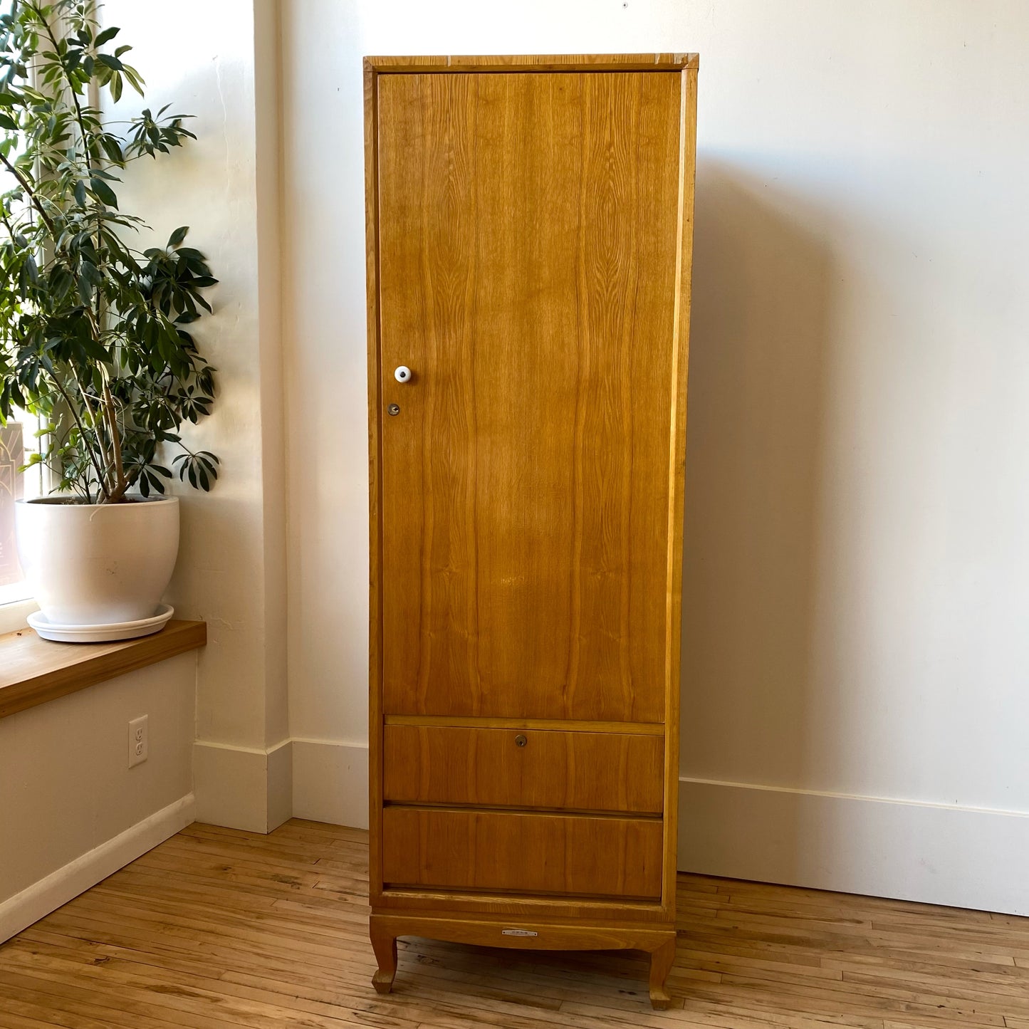 Vintage Wooden Wardrobe Cupboard