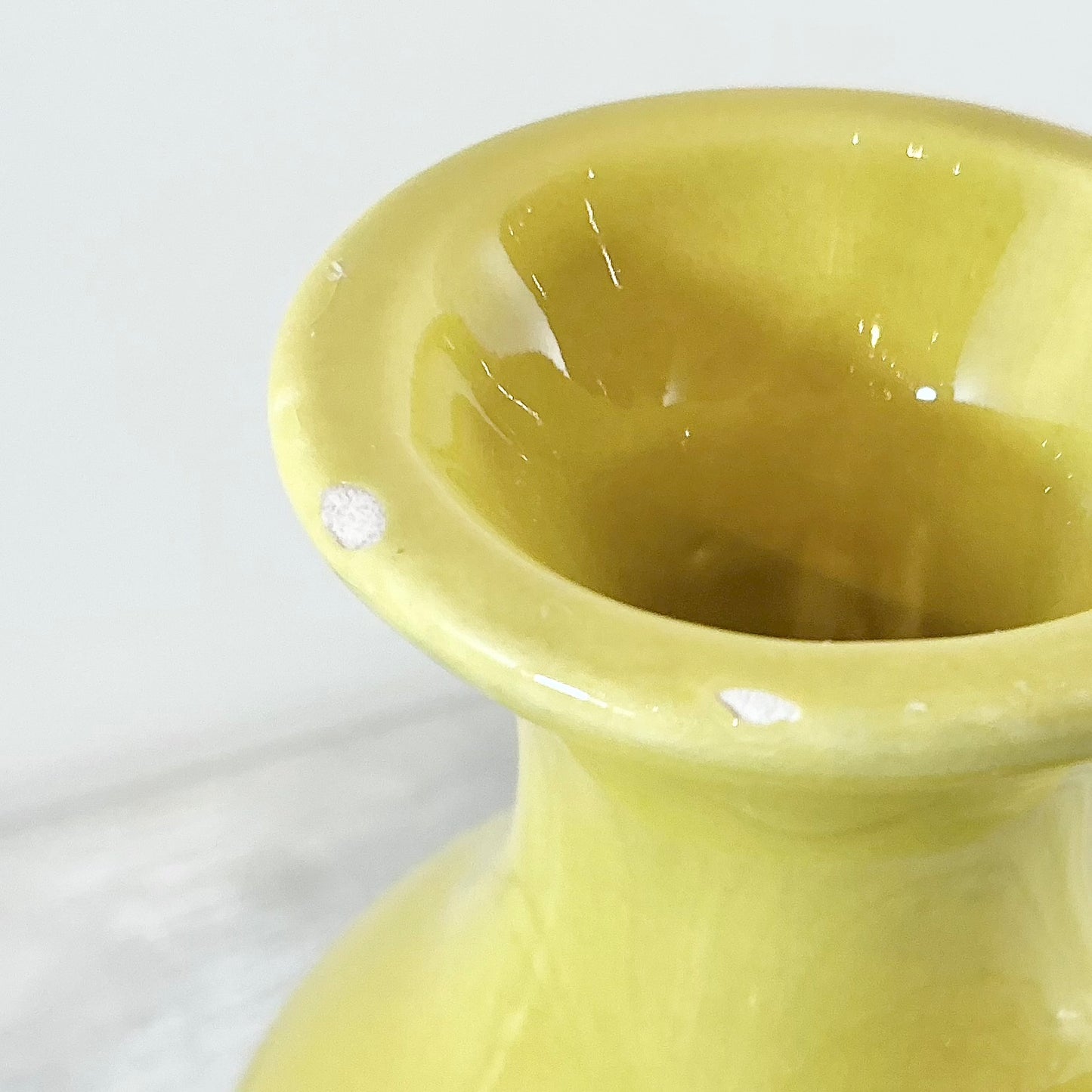 Vintage Yellow Ceramic Bud Vase