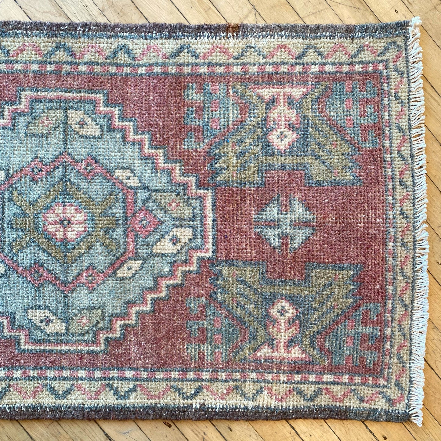 Vintage Turkish Mini Rug (3’1” x 1’8”)