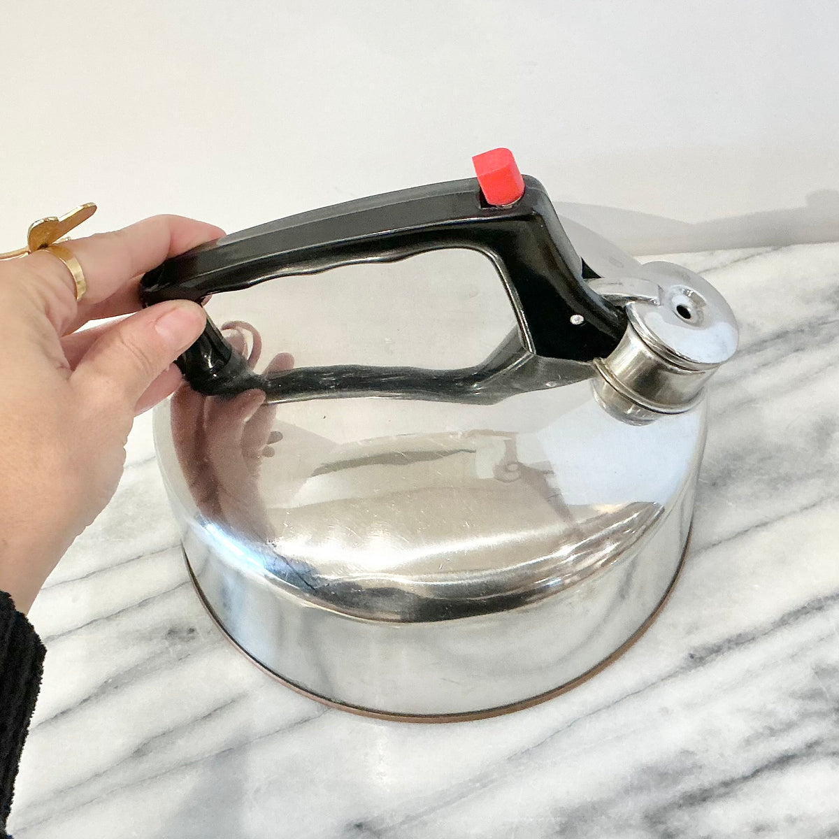 Vintage Stainless Steel Whistling Kettle