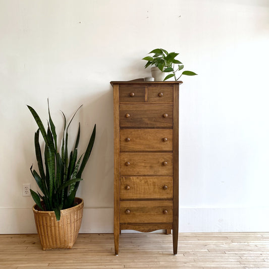 Tall Slender Vintage Dresser / Lingerie Chest