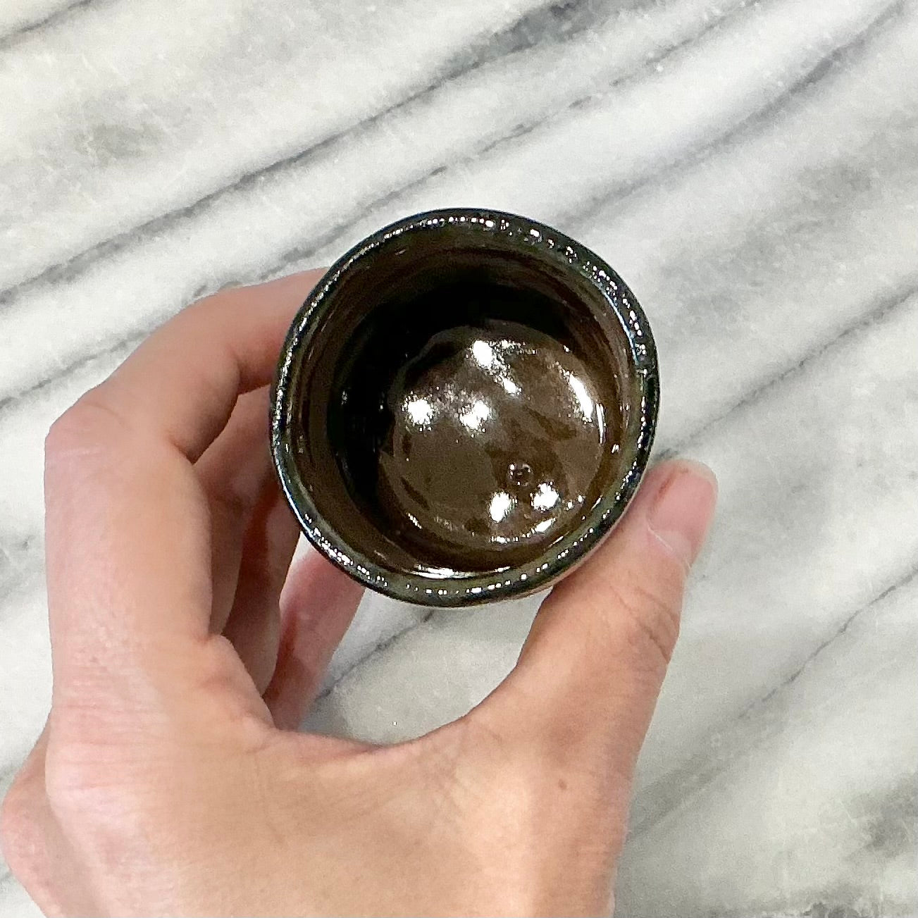 Vintage Mexican Pottery Shot Glass