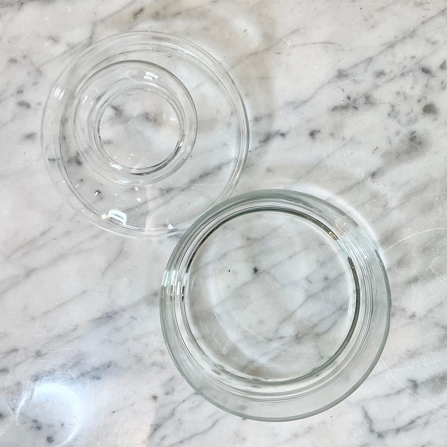 Vintage Glass Container with Lid