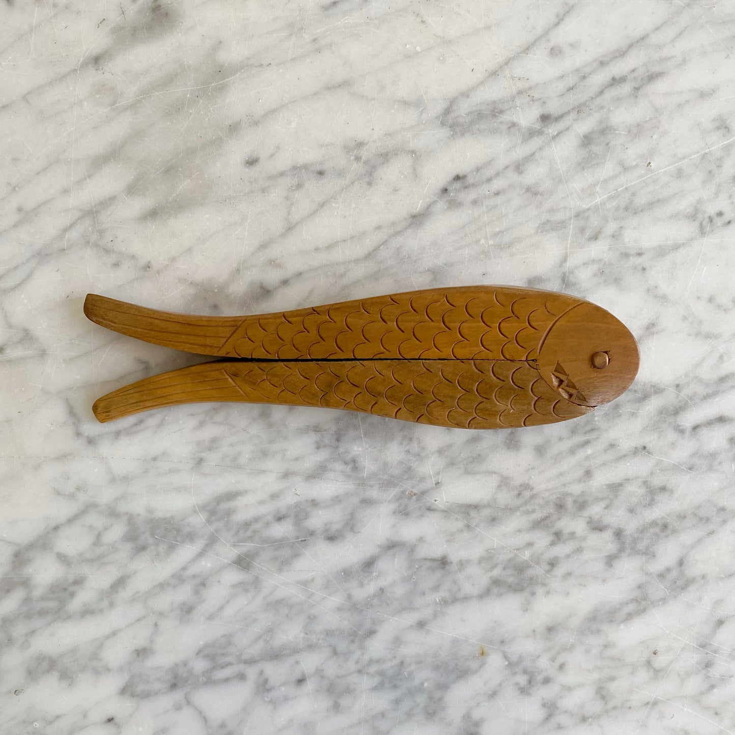 Vintage Carved Wood Fish Nutcracker (NAUTICAL COLLECTION)