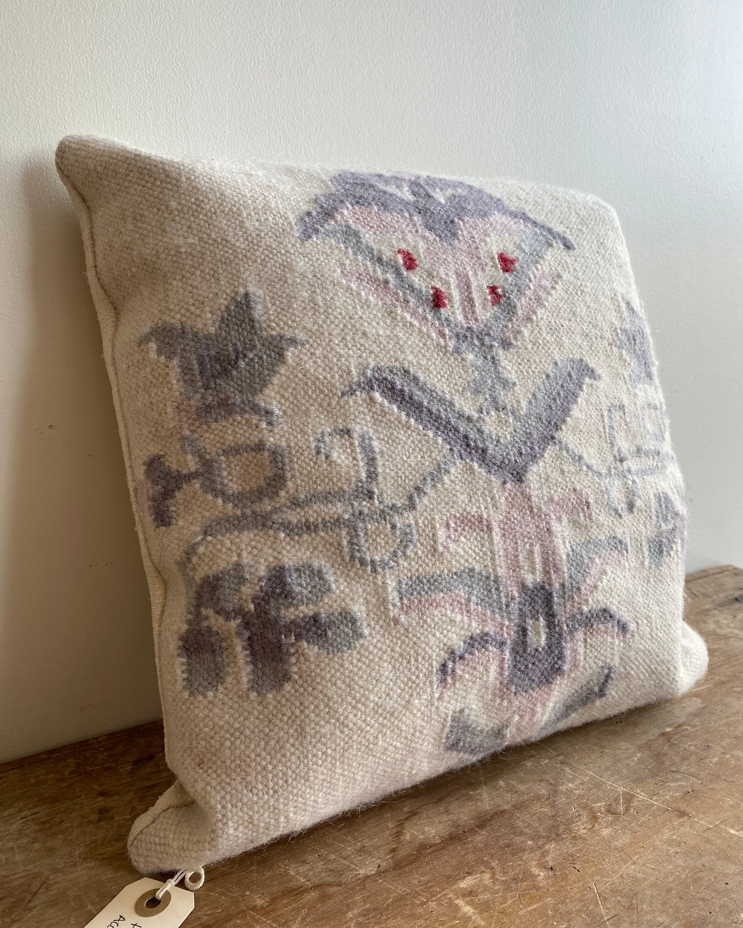 Vintage Handwoven Accent Pillow
