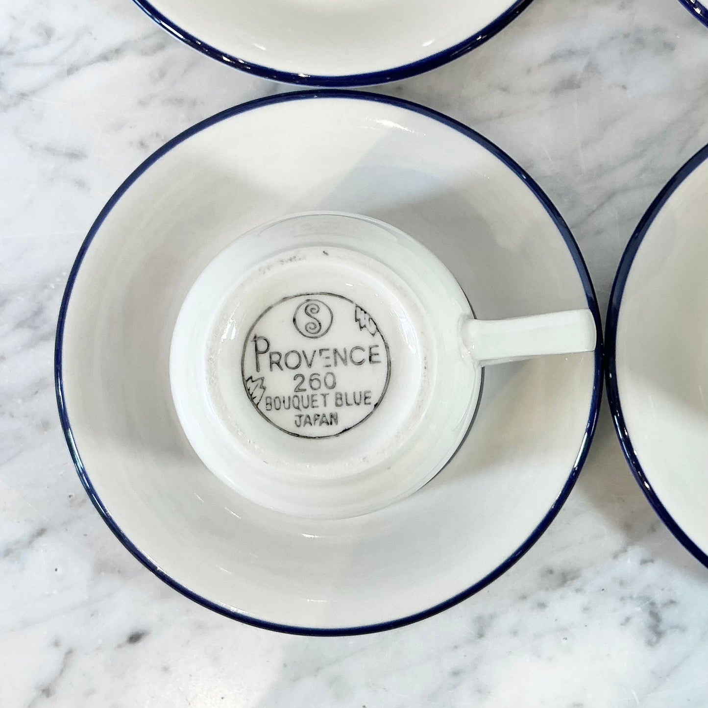Vintage Blue Floral Cup + Saucer Set