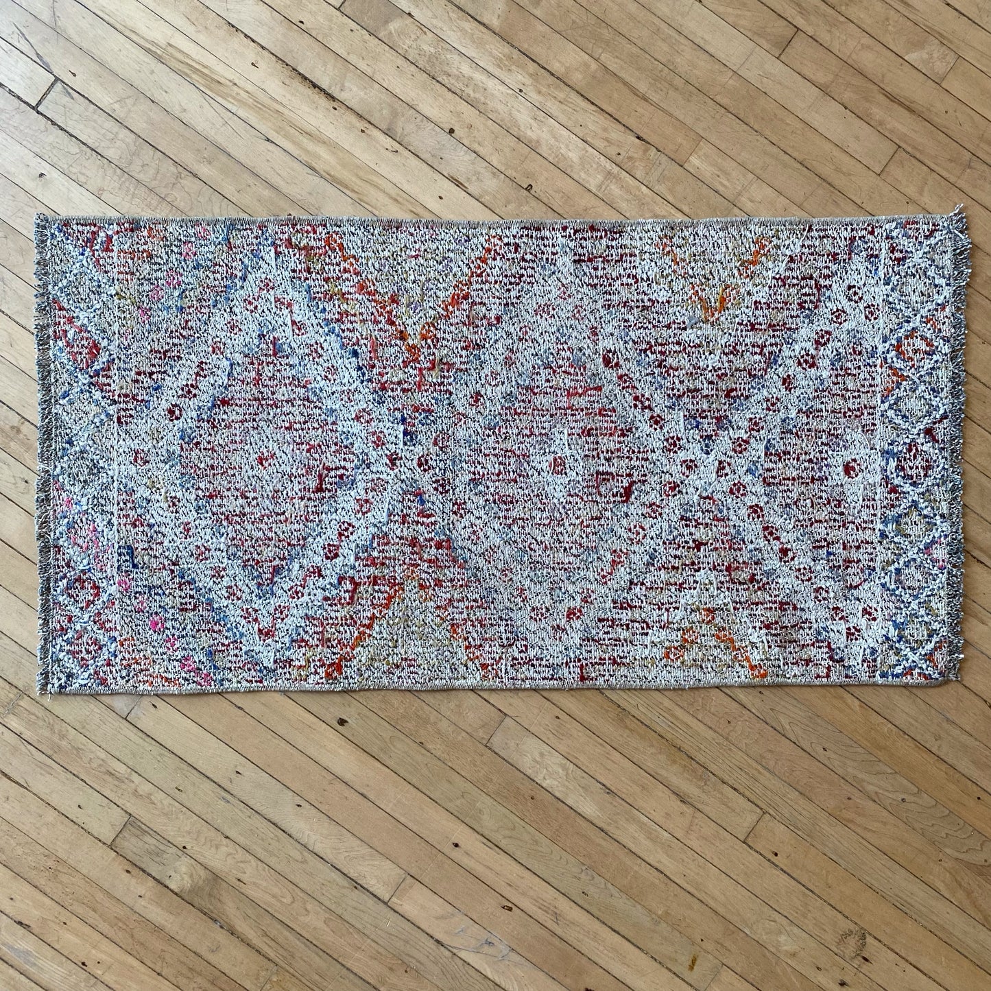 Vintage Hand-Woven Turkish Kilim Mini Rug (1'7.5" x 3'2")