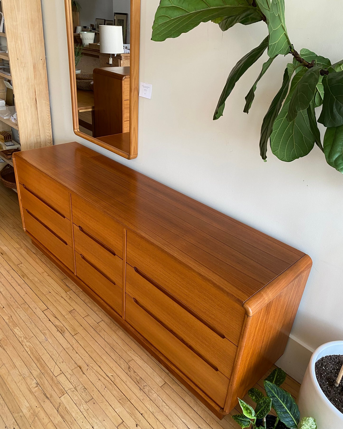 Contemporary Teak 9-Drawer Dresser / Credenza