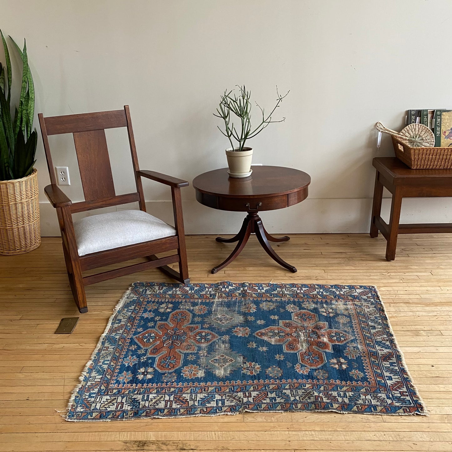 Antique Hand-knotted Rug (3’3” x 4’2”)