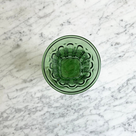 Vintage Emerald Green Glass Flower Vase