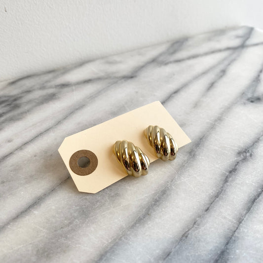 Vintage Golden “Swirl” Earrings