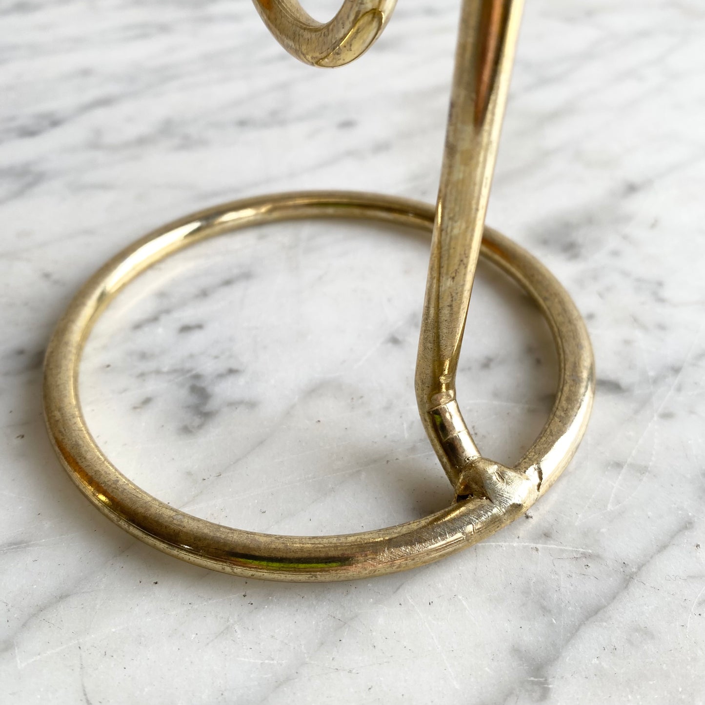 Giant Brass Paperclip Note Holder, 9"