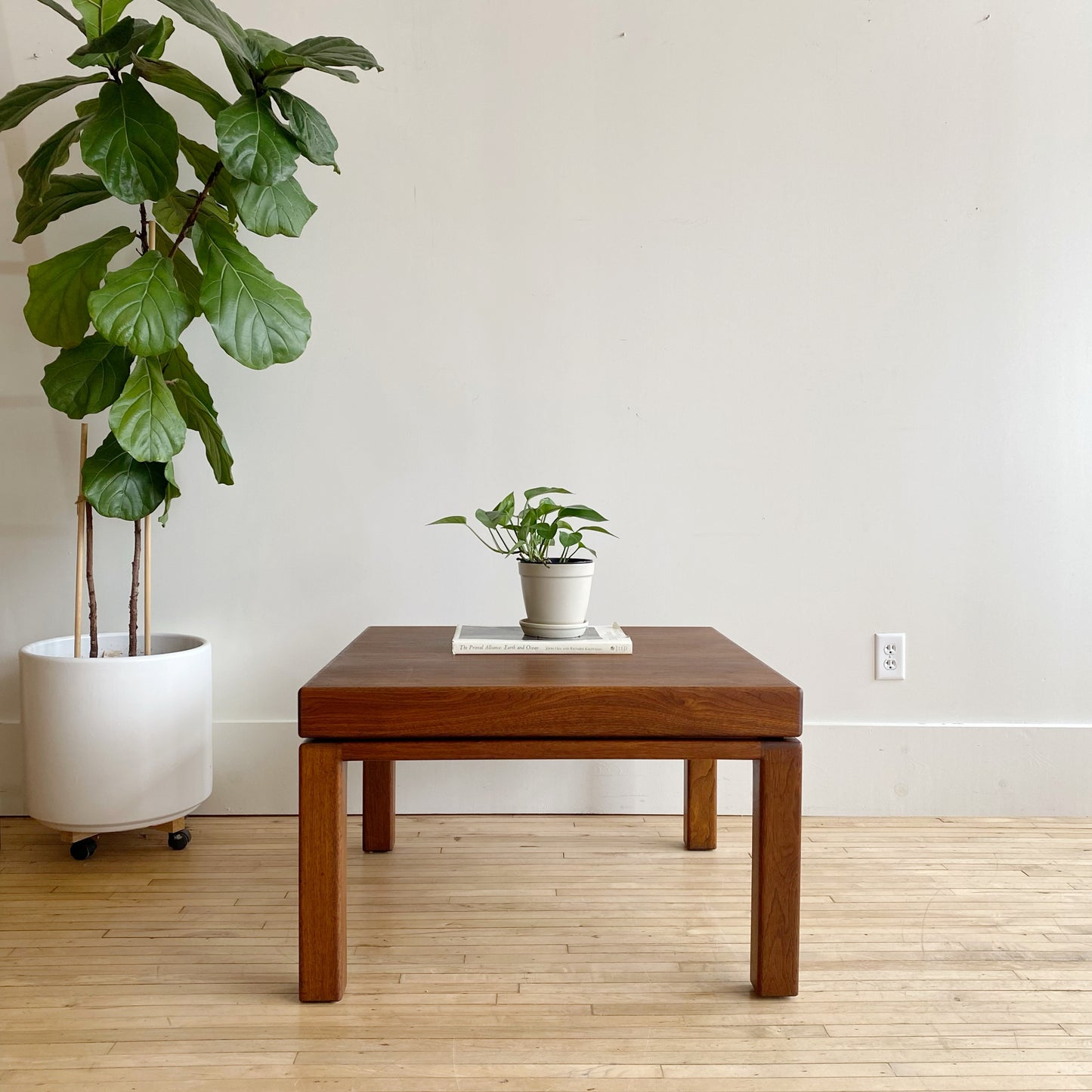 Vintage Chunky Walnut Coffee Table