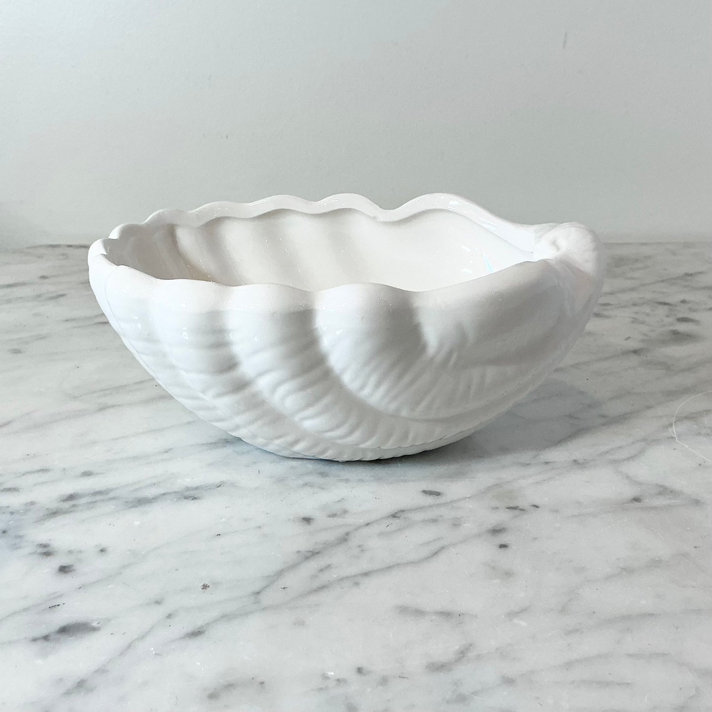 Vintage Ceramic Seashell Planter