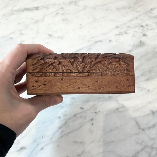 Vintage Wooden Carved Box