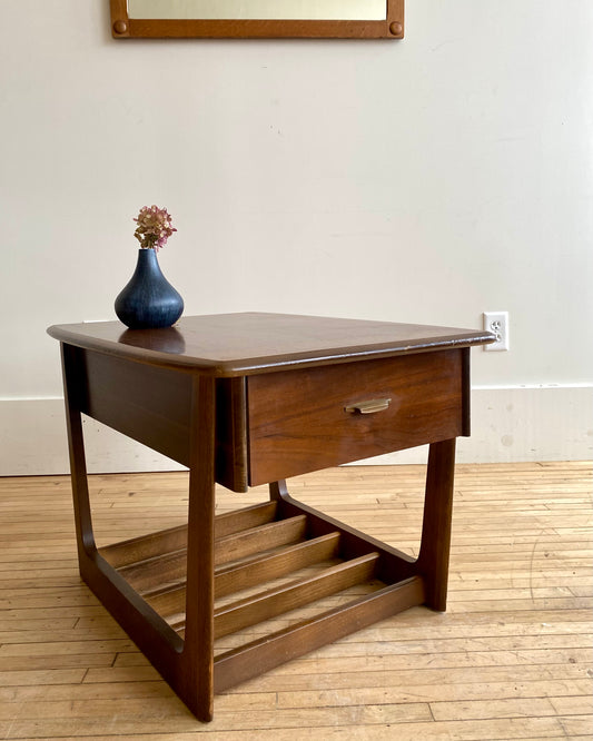 MCM Walnut End Table by Lane
