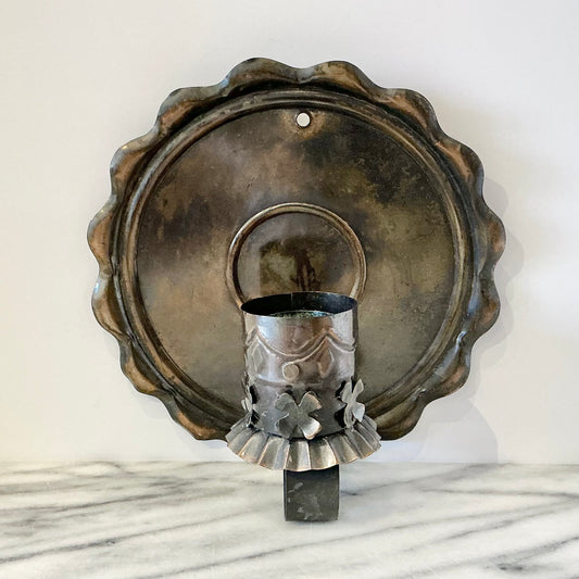 Vintage Metal Wall Tea-Light Sconce