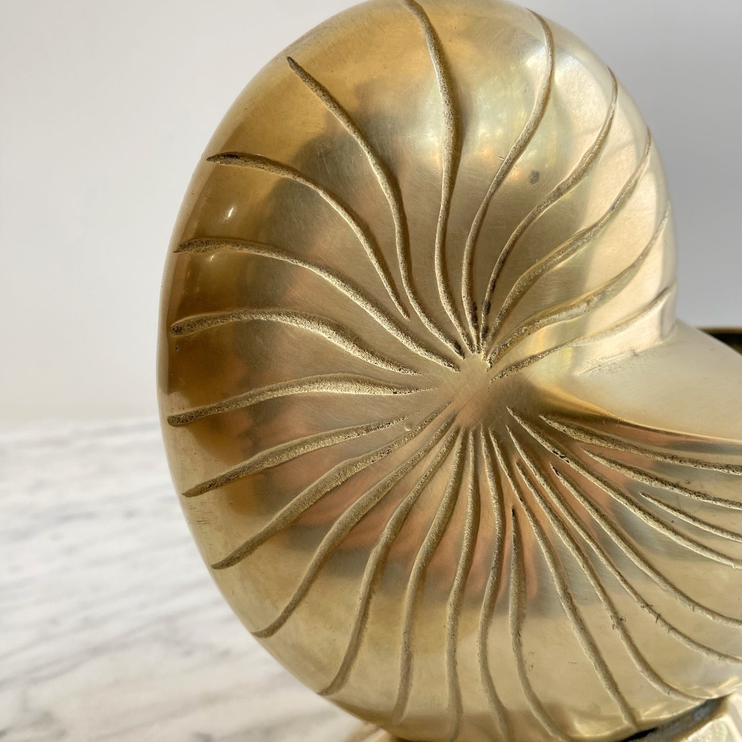 Large Vintage Brass Seashell Planter (NAUTICAL COLLECTION)