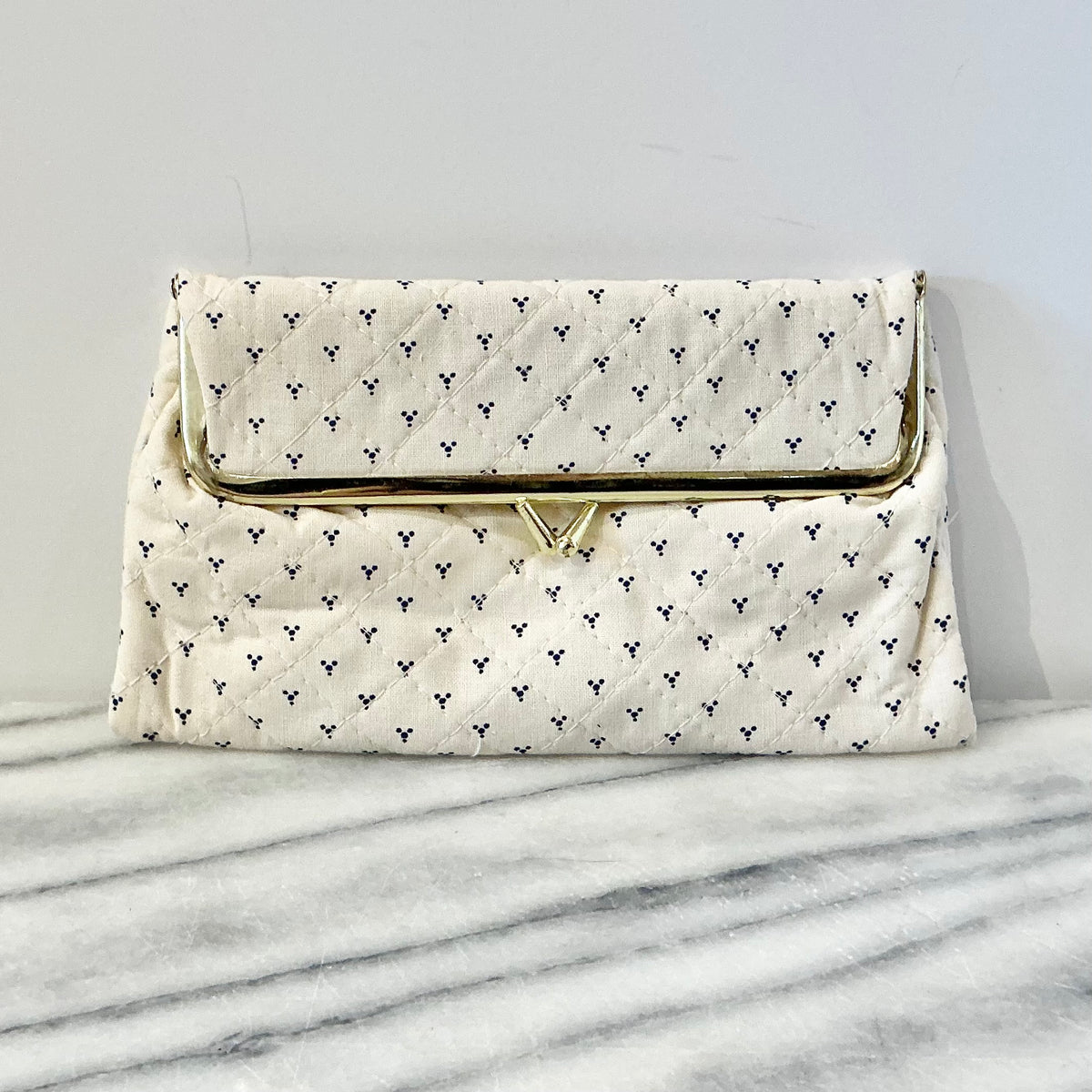 Vintage Dead-Stock Quilted Cosmetic Bag