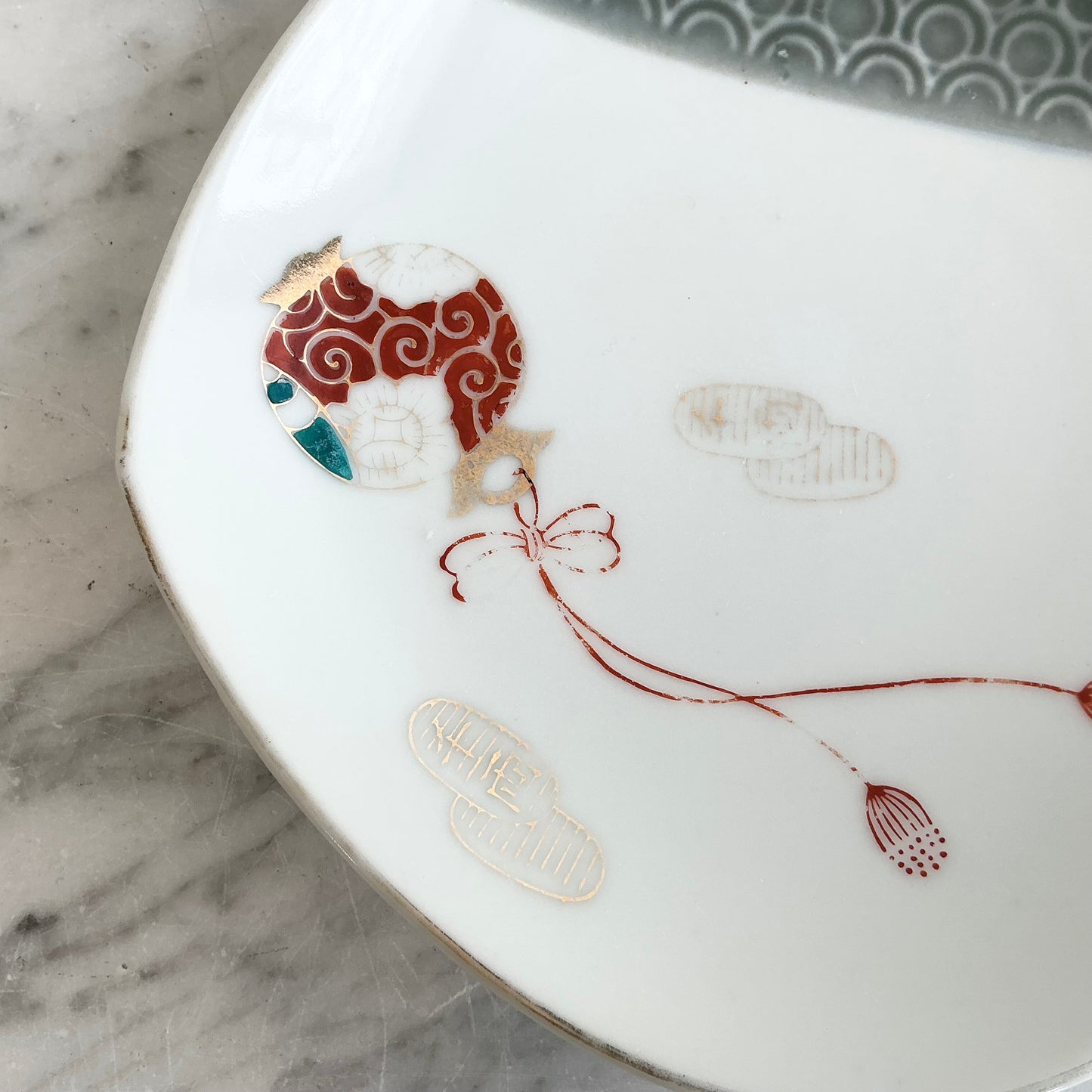 Vintage Hand-Painted Japanese “Fugu” Porcelain Plate