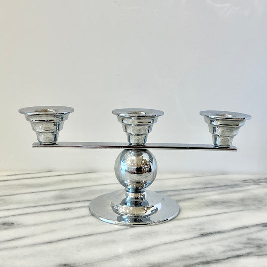 Vintage Silver Art Deco Candelabra