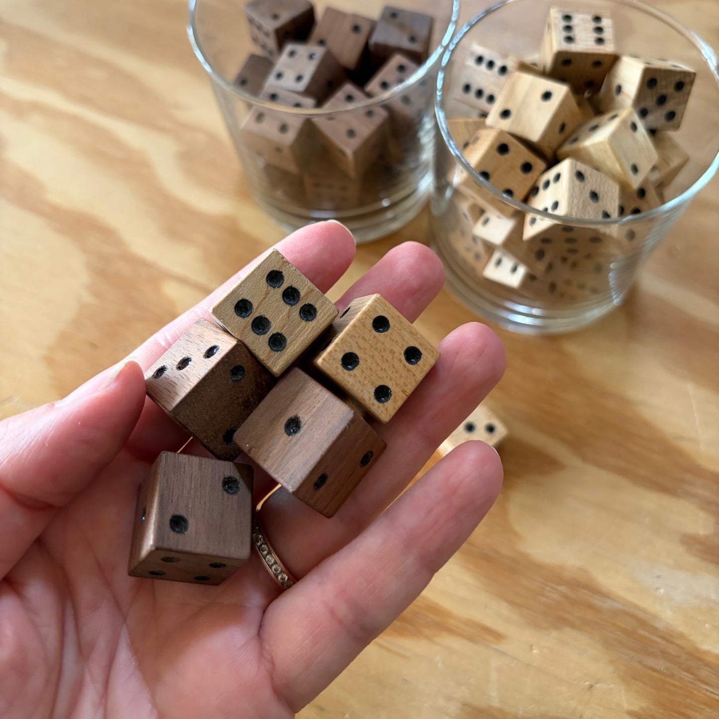 Handcrafted Wooden Dice, Single