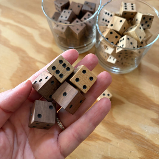 Handcrafted Wooden Dice, Single