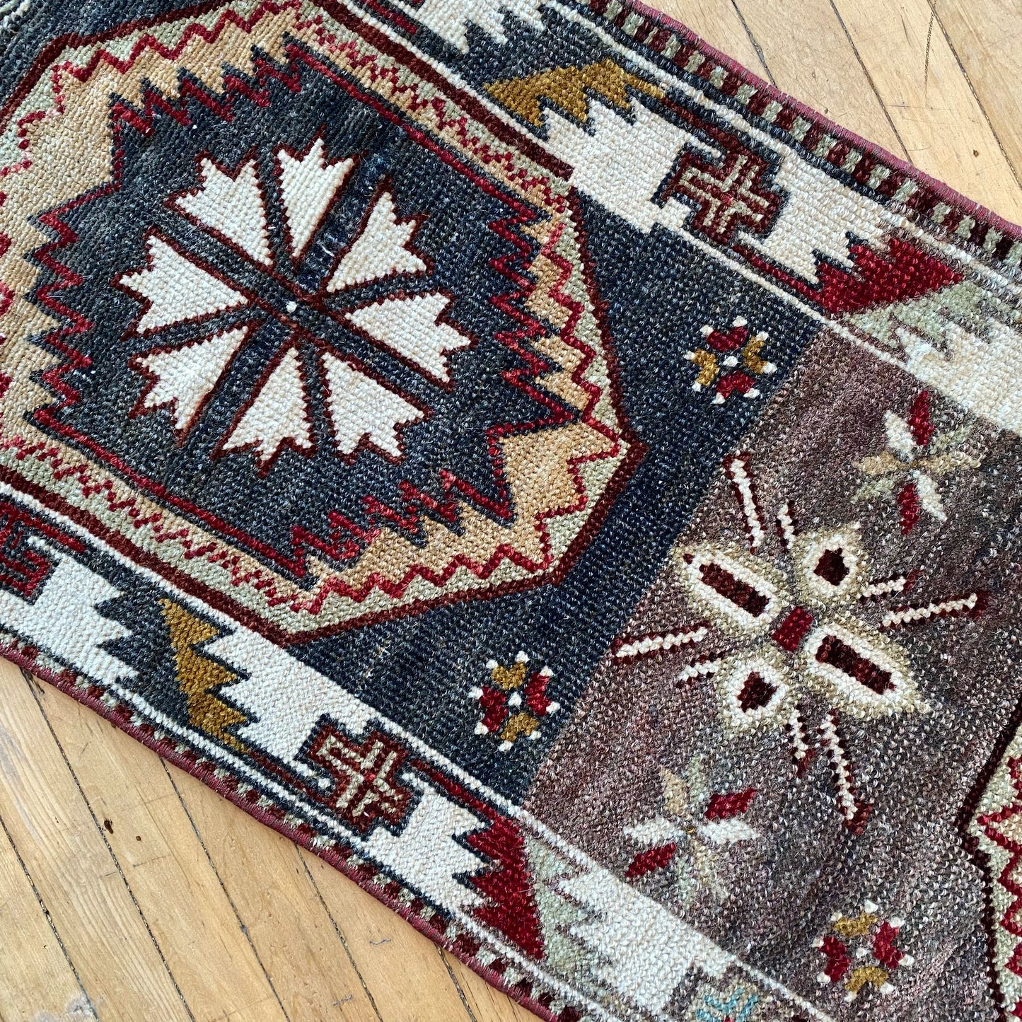 Vintage Turkish Mini Rug (3’6” x 1’5.5”)