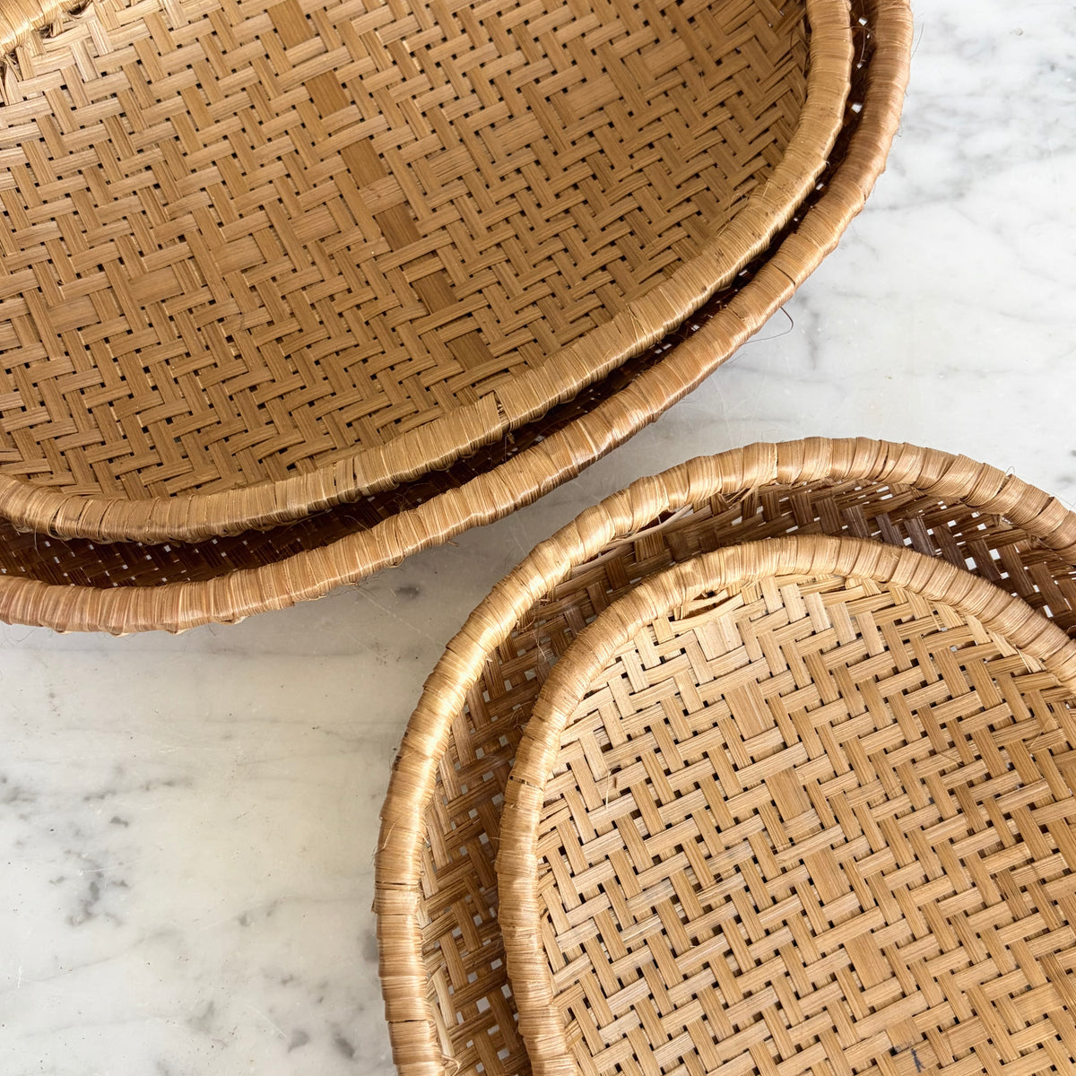 Smoked Oval Bamboo Tray, Choose Size