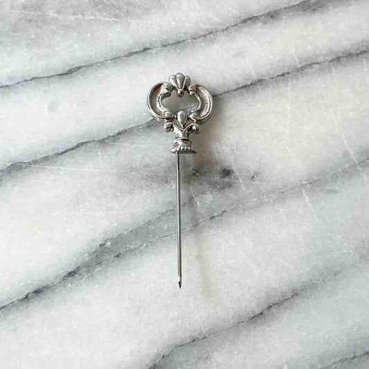 Vintage Silver Key Stickpin