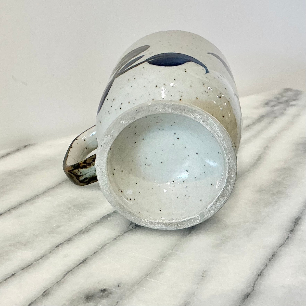 Vintage Footed Ceramic Mug