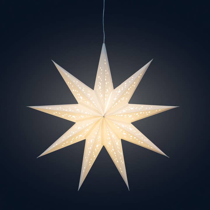 White 9-Point Twinkle Star, 16"