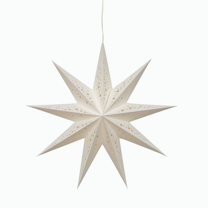 White 9-Point Twinkle Star, 16"