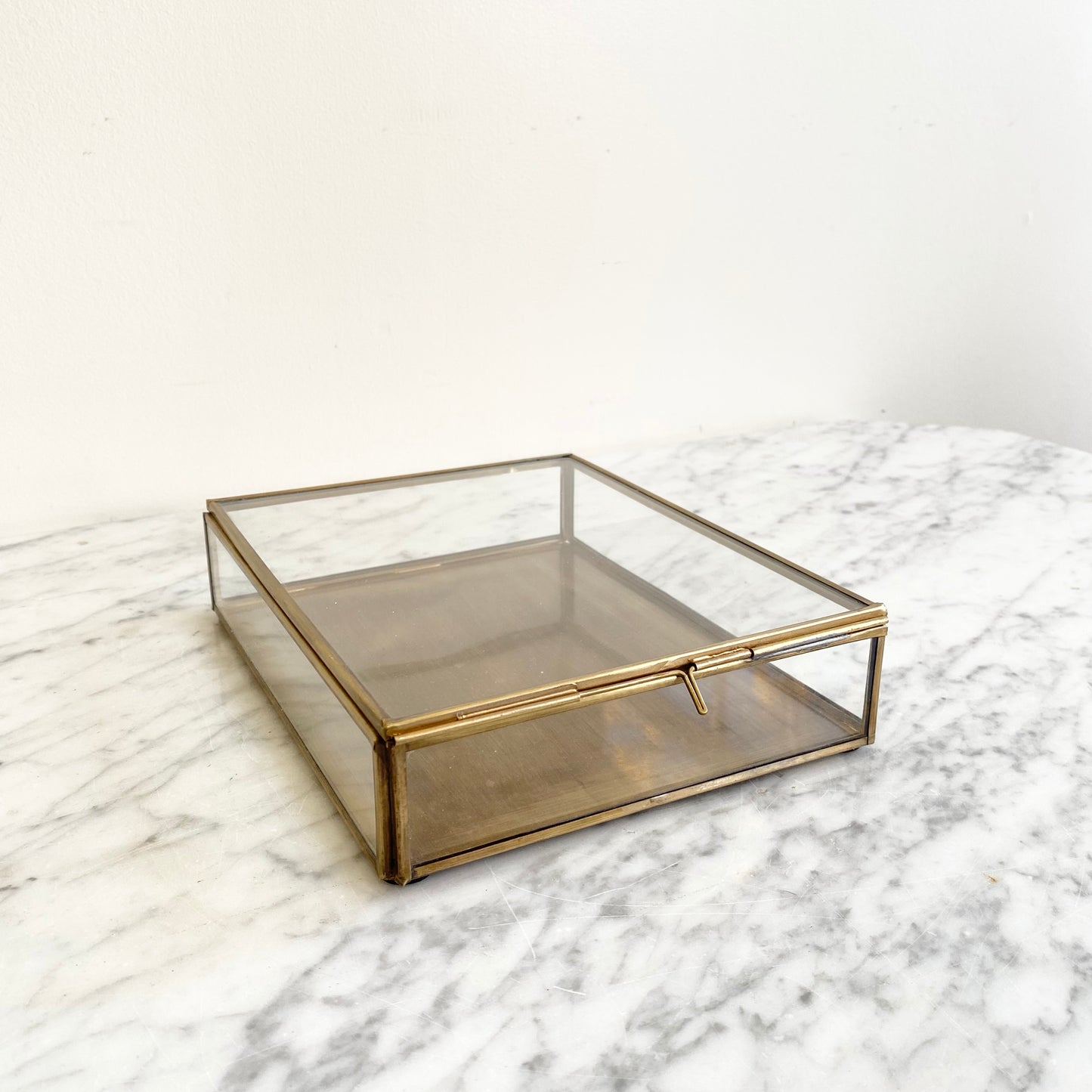Antiqued Brass Keepsake Box