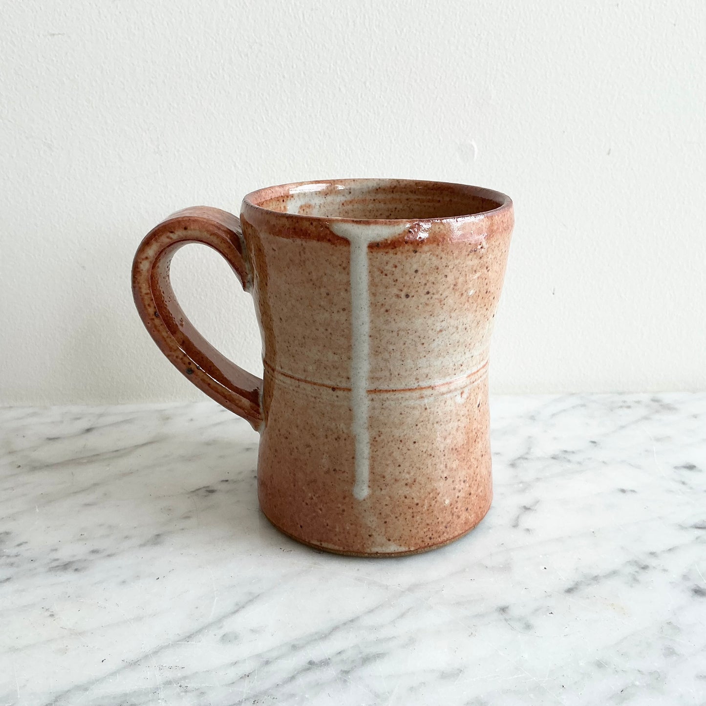 Vintage Rust-Orange Pottery Mug