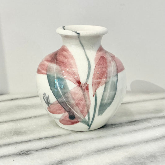 Vintage Hand Painted Ceramic Bud Vase