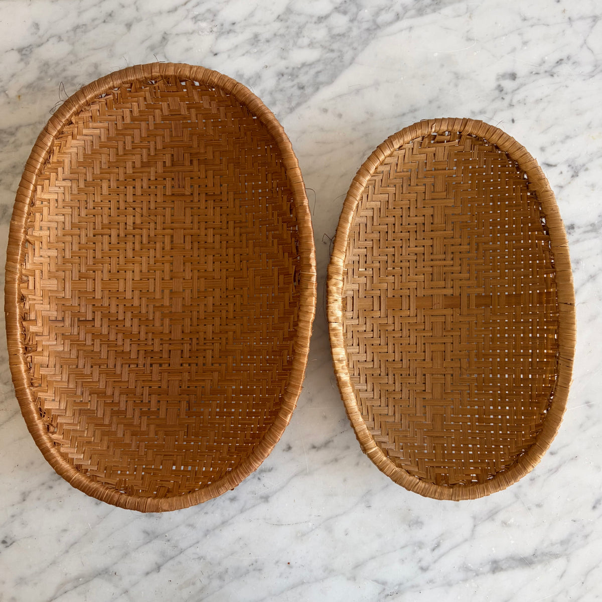 Smoked Oval Bamboo Tray, Choose Size
