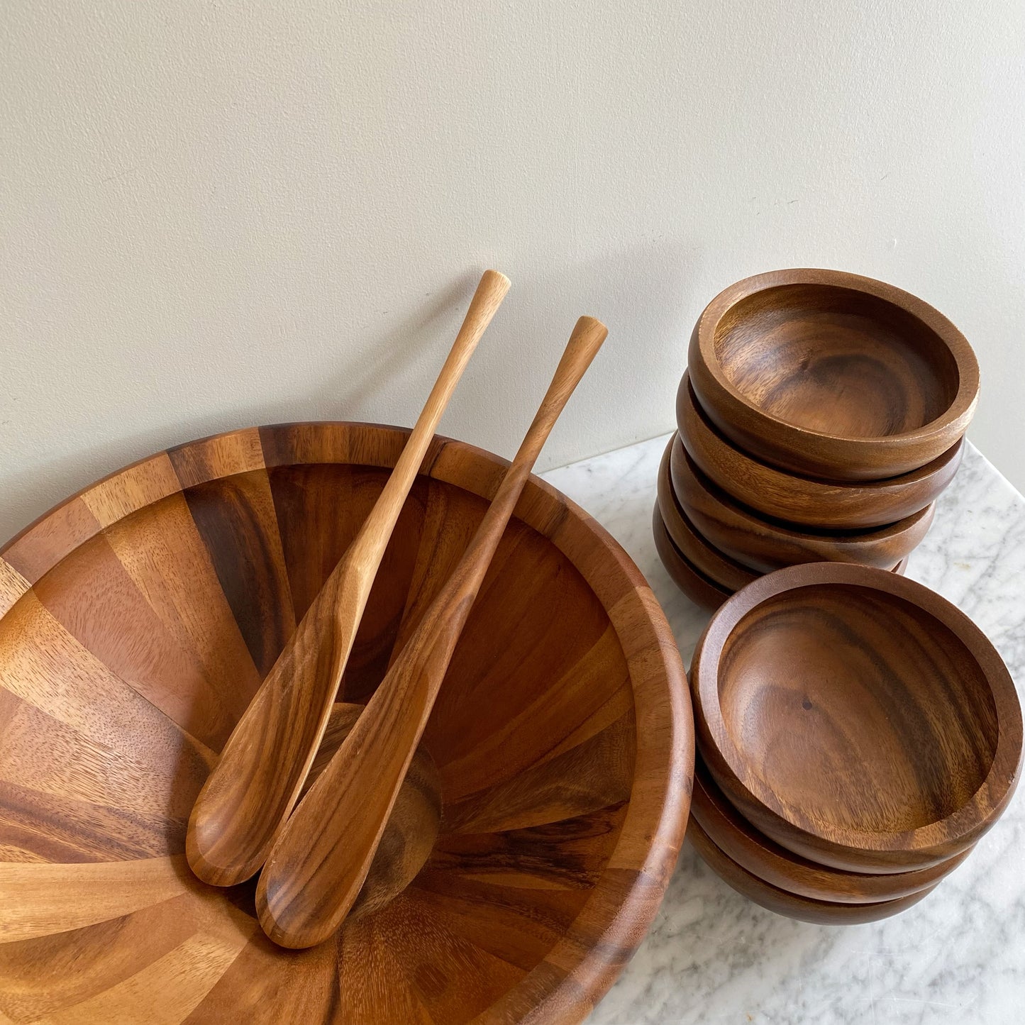 Set of Dansk Wood Serving Bowl Set (11-pc)