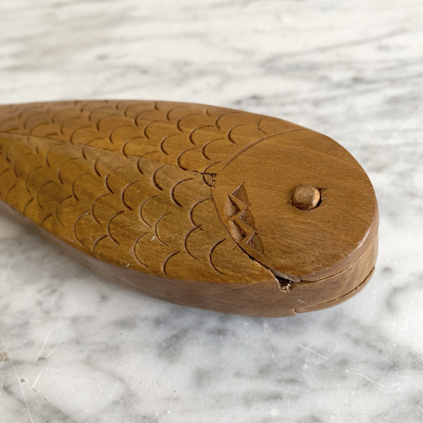 Vintage Carved Wood Fish Nutcracker (NAUTICAL COLLECTION)