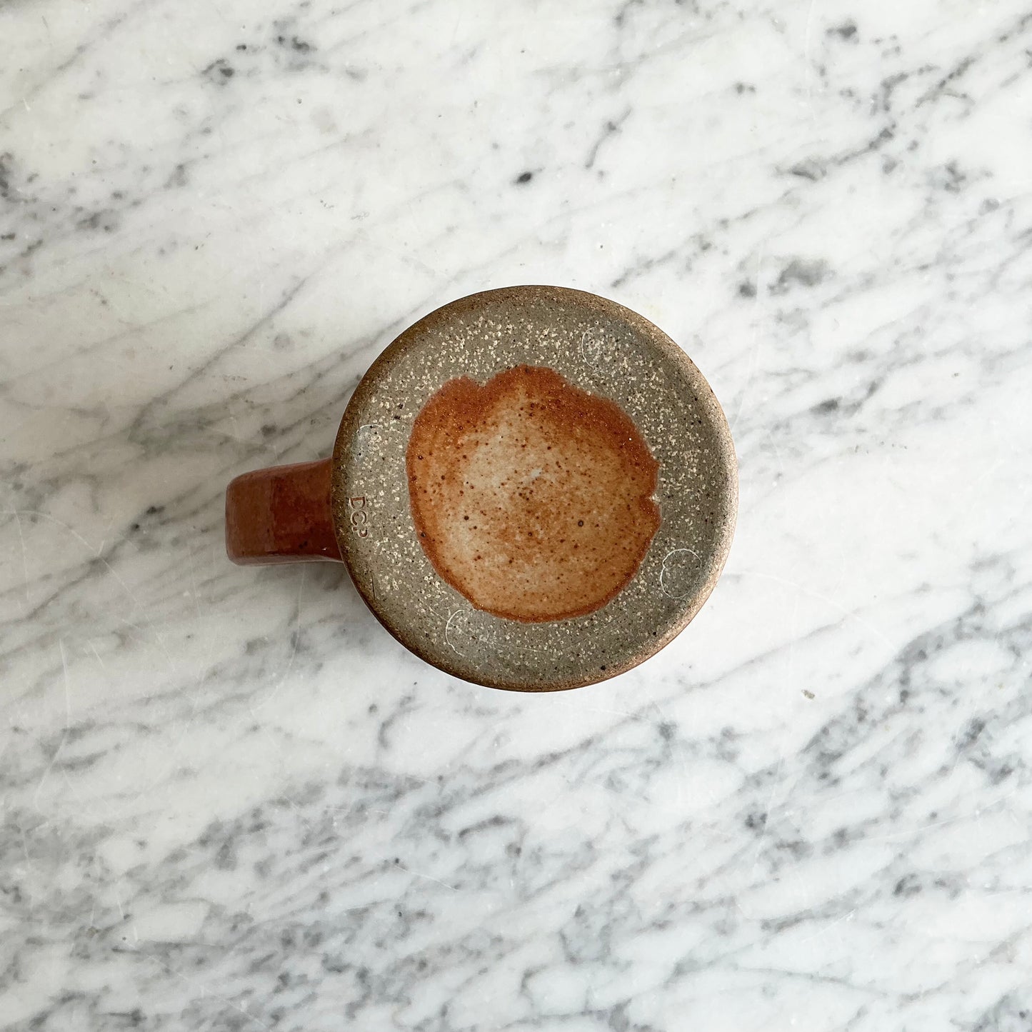 Vintage Rust-Orange Pottery Mug
