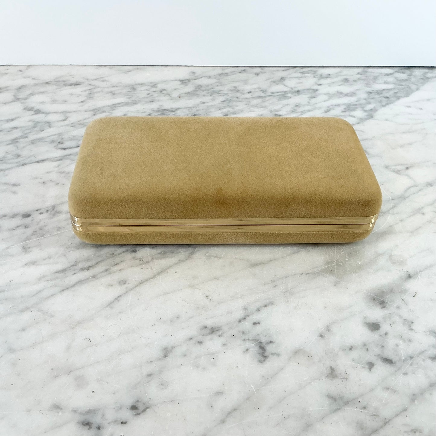 Vintage Yellow Travel Jewelry Box
