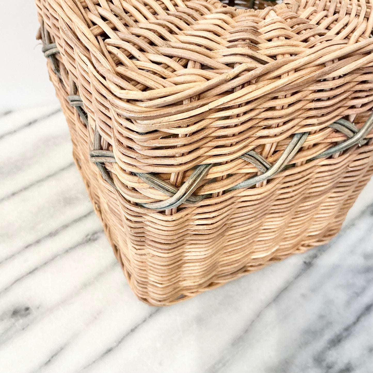 Vintage Wicker Tissue Box Cover