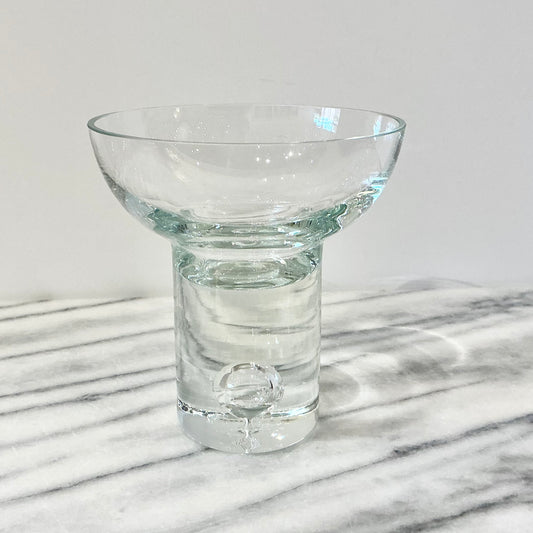 Tall Vintage Scandinavian Glass Candle Stand