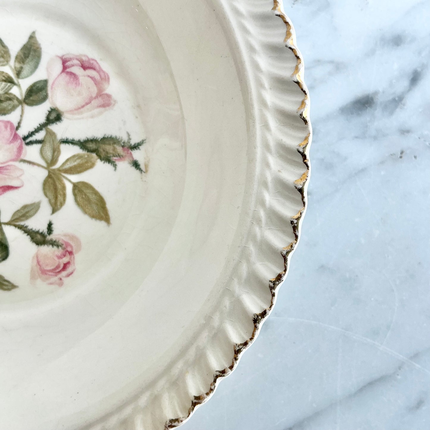 Vintage “Wild Rose” Bowl by Harker Pottery Company