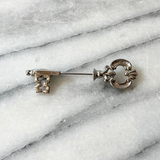 Vintage Silver Key Stickpin
